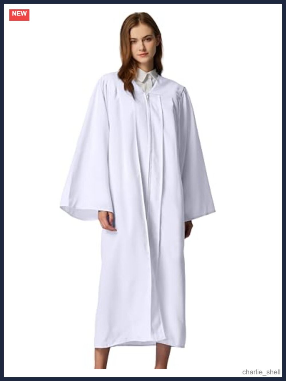 Unisex Matte Polyester Choir Robe Baptism Confirmation Graduation Gown